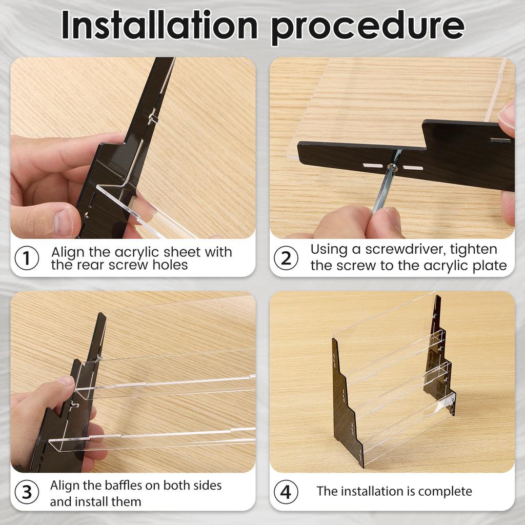 Стойка для карточек Прозрачный акриловый стенд для коллекционных карточек Подставки для поздравительных открыток Настольные органайзеры Полки для хранения цветной бумаги