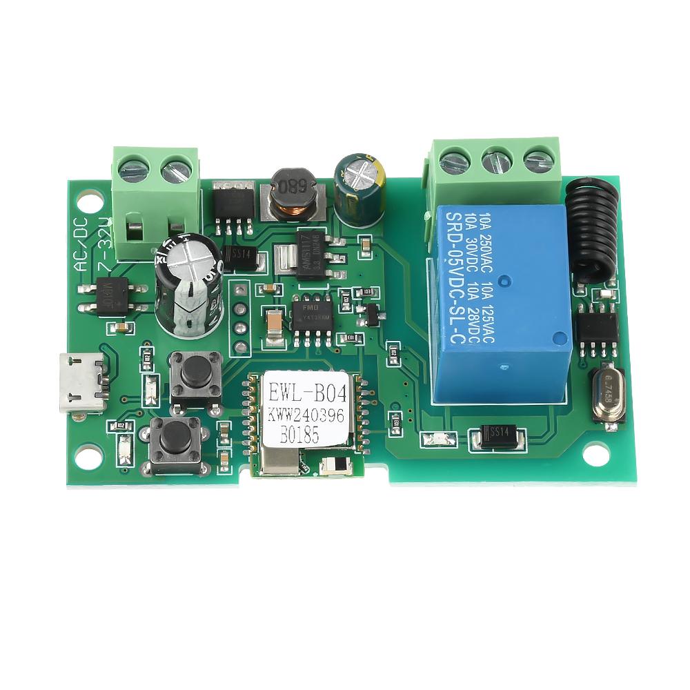 5V/DC7-32V WiFi Smart Switch for eWeLink Control Relay Module USB Be Applied to Access Control Turn on PC Garage Door