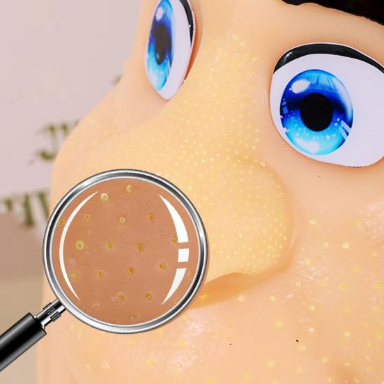 Игрушка для выдавливания прыщей на голове человека с пинцетом, средство для снятия тревоги и стресса, выдавливание акне, очищение, непоседа, удаление черных точек, декомпрессионная сенсорная игрушка