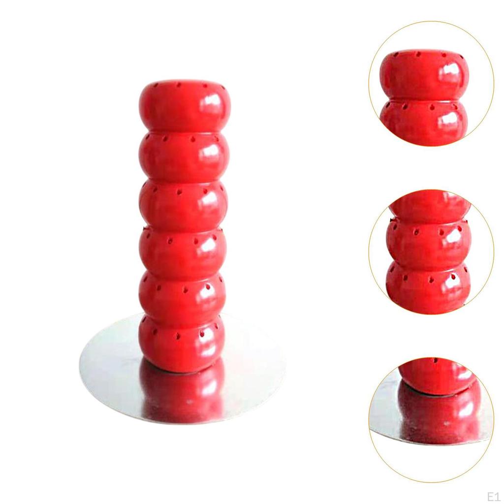 6 Tiers Sugarcoated Haws On Stick Display Stand with 60 Holes 4.7x14inch Red Lollipop for