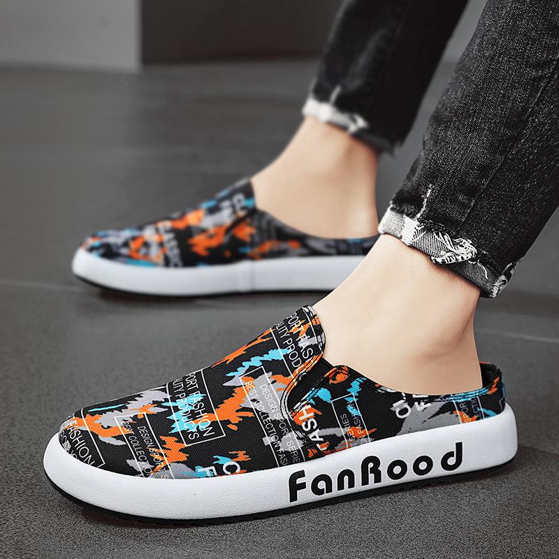 MenS Casual Slippers Summer New Breathable Outdoor Non Slip Fashion Slippers Half Drag Sports Slippers Breathable Half Towing