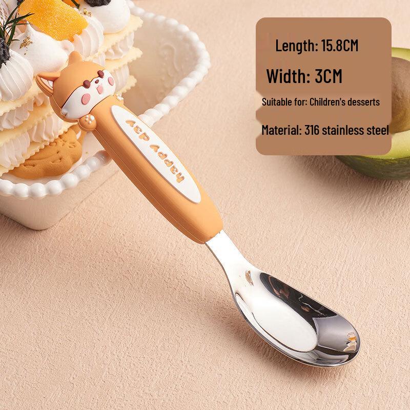 Abay Cartoon Little Sheep Kids Feeding Spoons