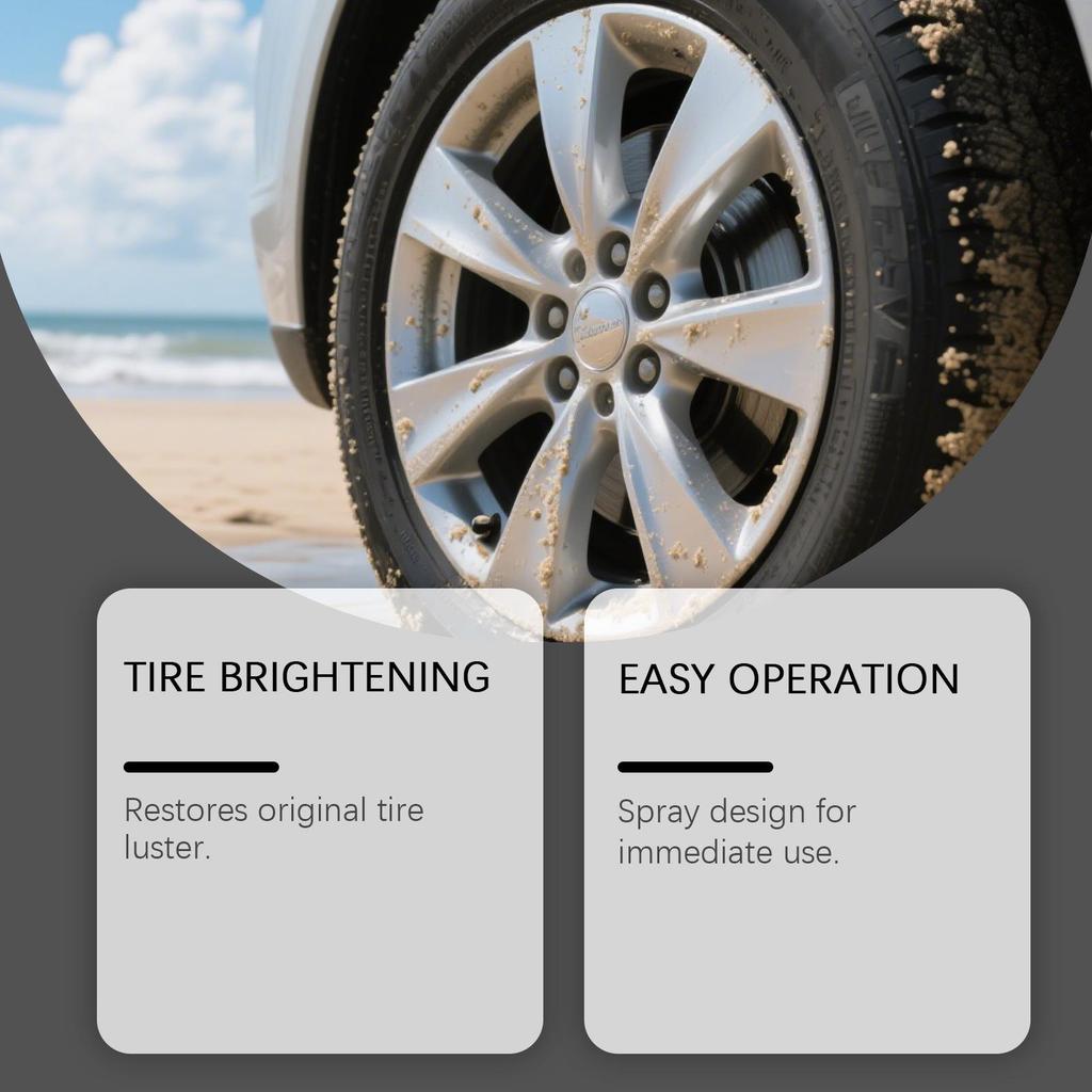 Hikmarion Tire Shine Spray: Ideal for Daily Car Wash & Tire Care