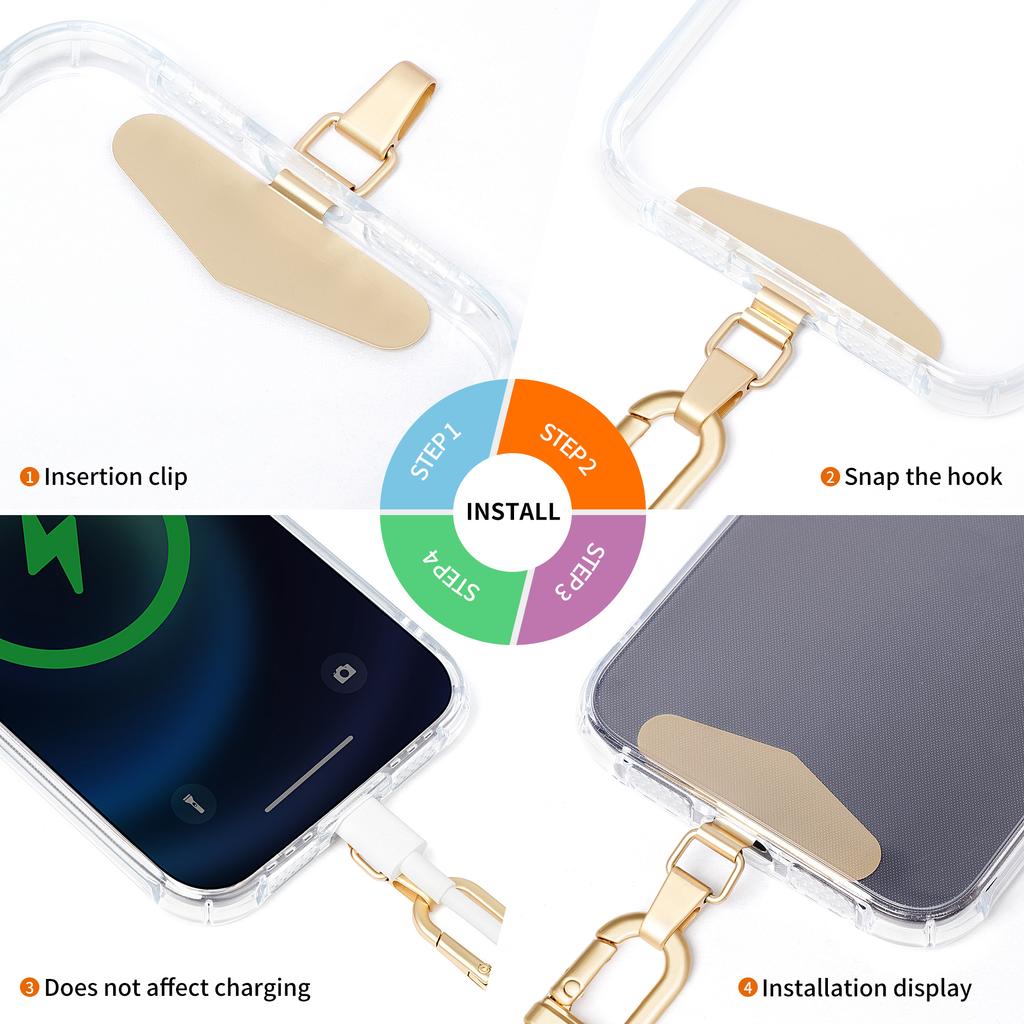 LEEU DESIGN Шнурок для телефона 160 см Регулируемый через плечо Ремешок на шею для мобильного телефона с подкладкой