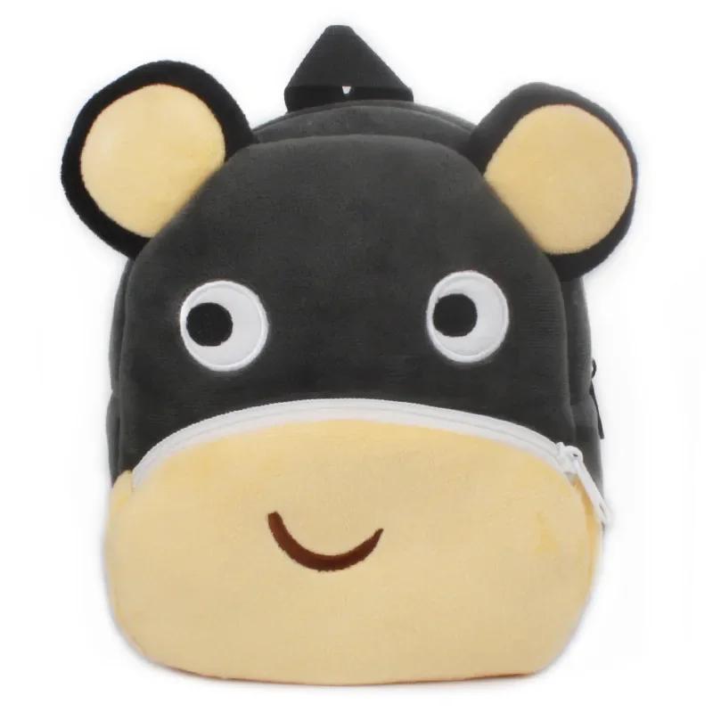 Детские школьные сумки унисекс, милый плюшевый рюкзак с 3D животными для мальчиков и девочек, детская мини-сумка для книг, детские рюкзаки для мальчиков 0-4 лет