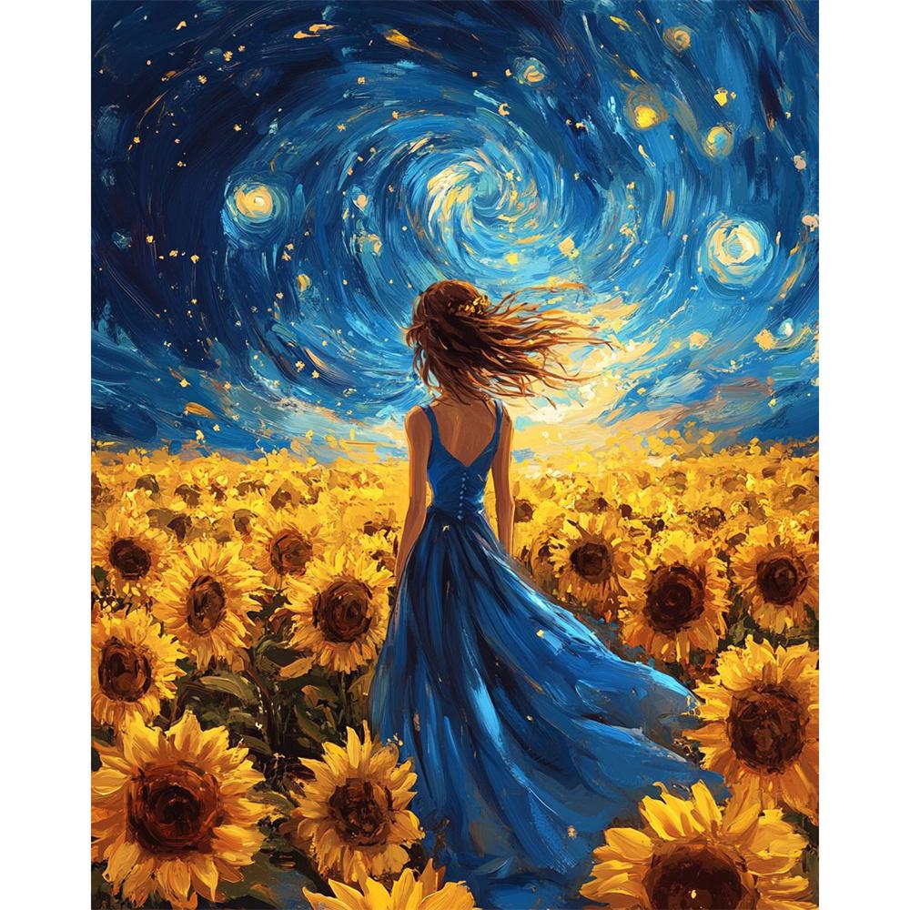 DIY Алмазная картина Милая девушка Набор для вышивки крестом Мозаичное искусство Алмазная картина Полный круг Алмазное украшение для дома