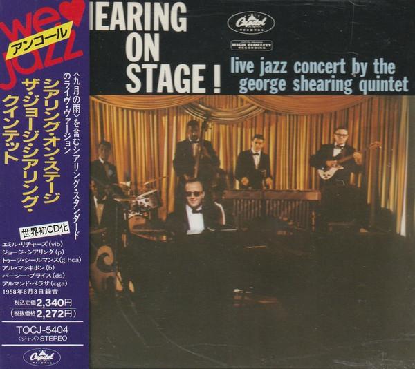 CD ДЖОРДЖ ШИРИНГ Shearing On Stage TOCJ5404 Capitol Records 1991 Япония Джаз Б/У