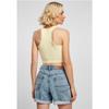 Débardeur court - URBAN CLASSICS - Ladies Cropped Rib Top - Ajusté - Jaune - Confortable