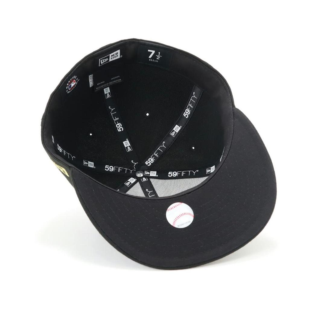 NEW ERA Flat Visor Cap MLB Dodgers LA black Gold 59Fifty LOSDOD BLK MGLD 25J