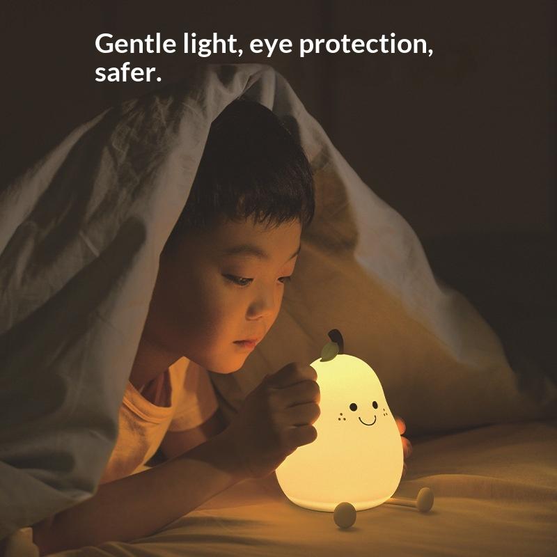 Night Light Cartoon Design Warm Light Touch Control ABS LED Bedside Children Eye-Care Nursing Atmosphere Small Table Lamp