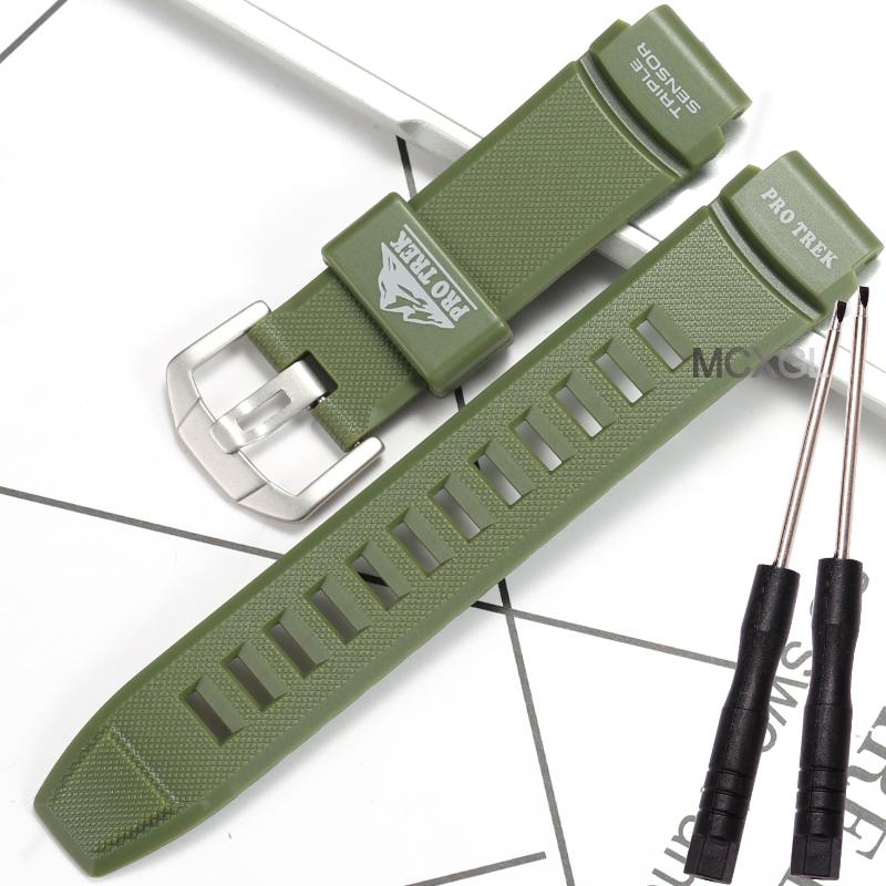 Запасной ремешок PRG-200 Подходит для часов Casio PRG-200 PRG280/550 PRW-3510Y Мужские смоляные спортивные аксессуары для часов