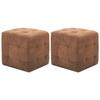 VidaXL 2 Pcs Bedside Tables Brown 30x30x30 Cm Faux Suede