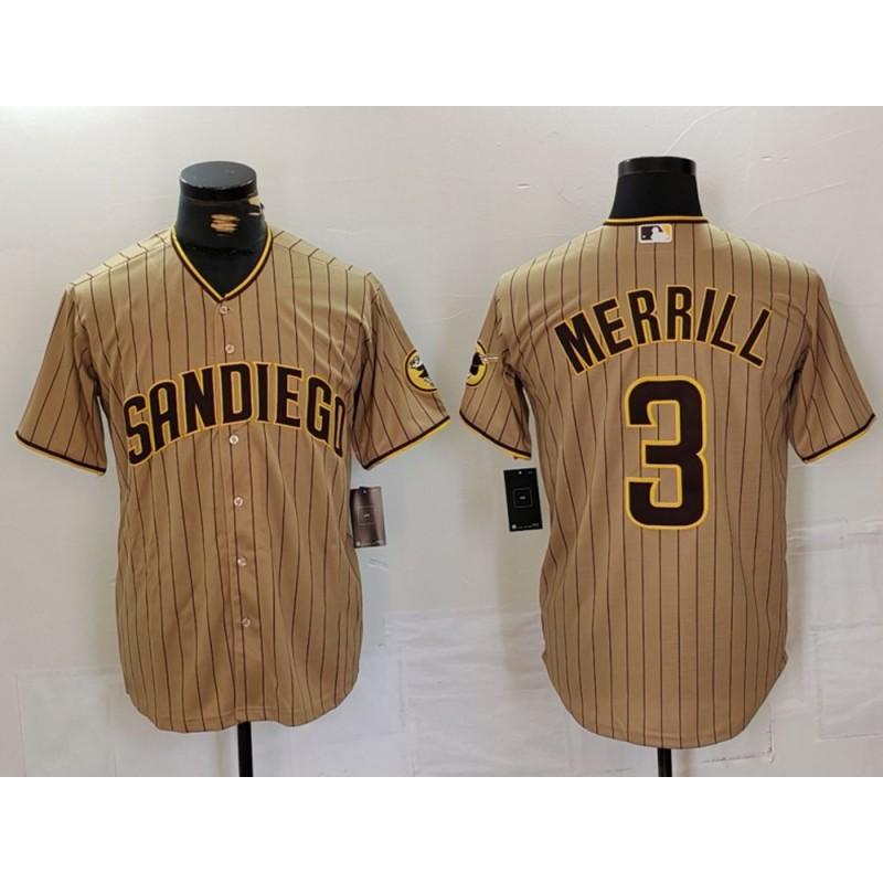 Mens MLB San Diego Padres Baseball Jersey Custom Number 3 11 23 Embroidered Sport Shirt Basketball Training Gym Wear