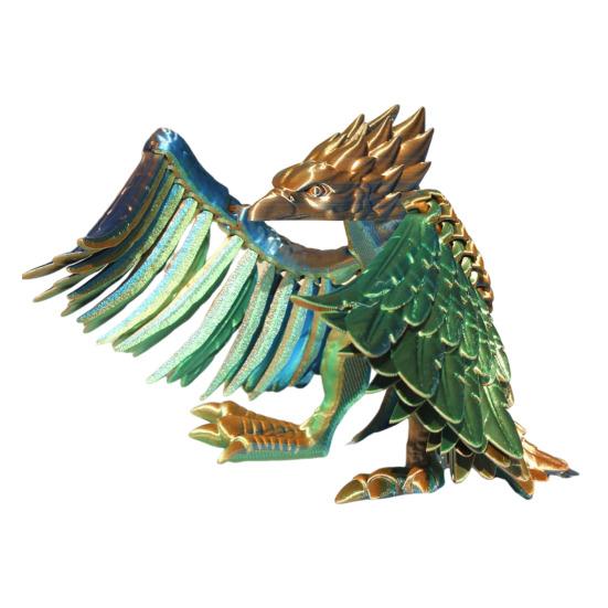 3D Printed Phoenix Figurine Movable Joints Colorful Bird Figure Articulated Animal