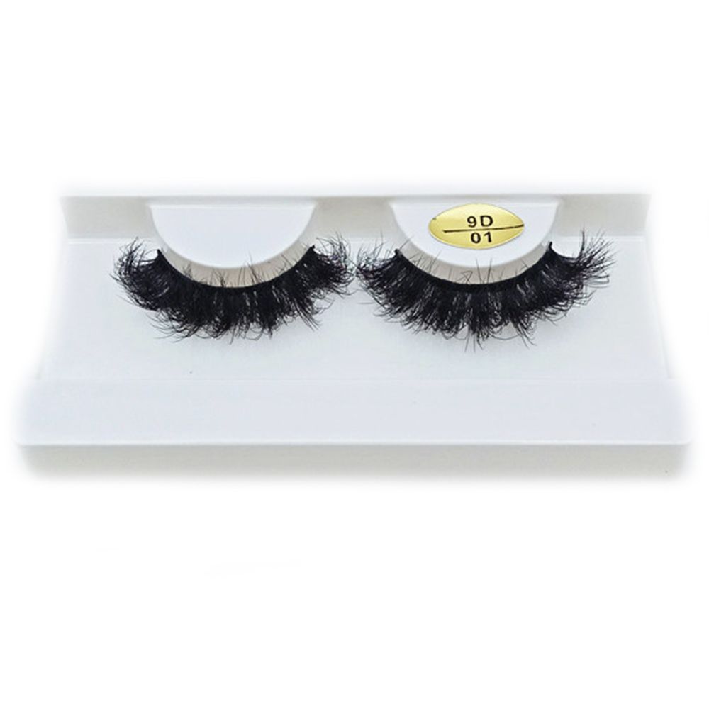 Fluffy Handmade Craft False Eyelashes Wispy Fluffy Eye Lashes 9D Faux Mink Eyelashes Extension