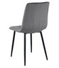 LIBRA chair - dark gray velvet / black legs x 2