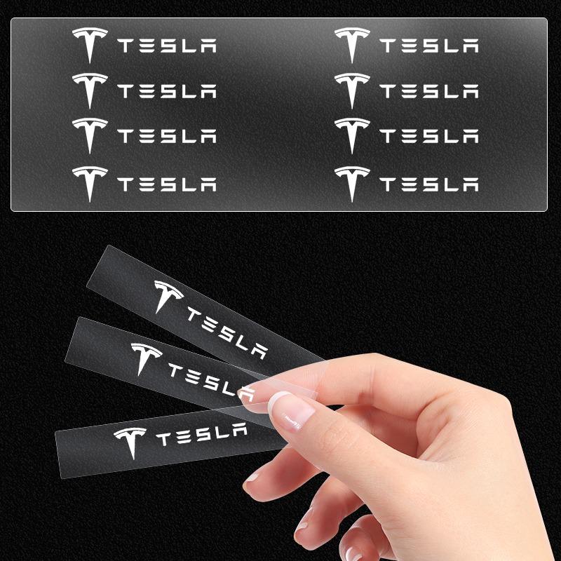 2/5/10Pcs Car Interior Random Stickers Car Steering Wheel Emblem Styling For Tesla Model 3 Model X S 2016-2023 Model Y Decals TM3 TMX