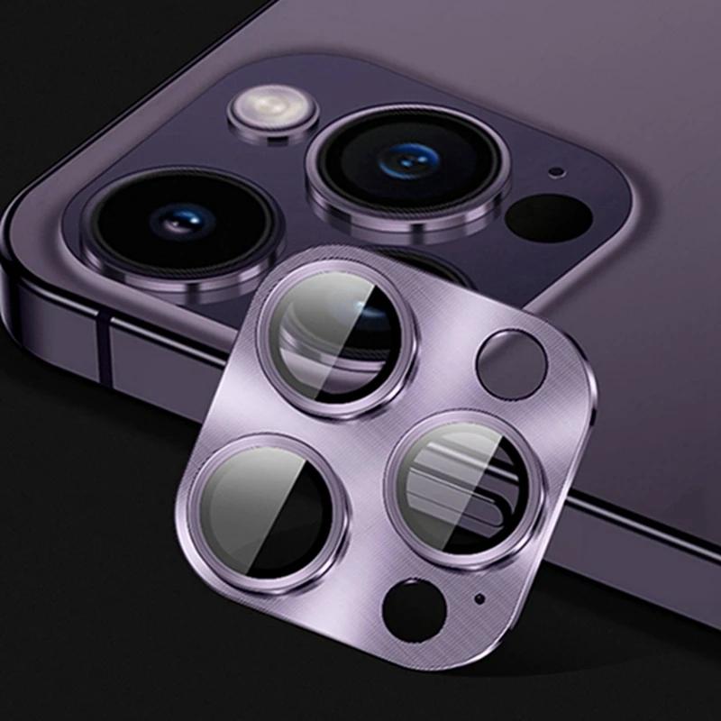 Металлический защитный чехол для объектива для IPhone 15 14 Pro Max, пленка из закаленного стекла для камеры IPhone 15 Pro 14 Plus 15 Pro Max, противоударный чехол для брони объектива