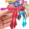 Multi-Colored Sequined Bow Long Bow Tie Embroidered Cloth Sticker Computer Embroidered Shoes Bag Clothes Sticker
