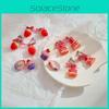 Серьги Торт с клубникой Очаровательные Девочки Сладкий Дизайн с Бантиком Клипсы для Непроколотых Ушей
