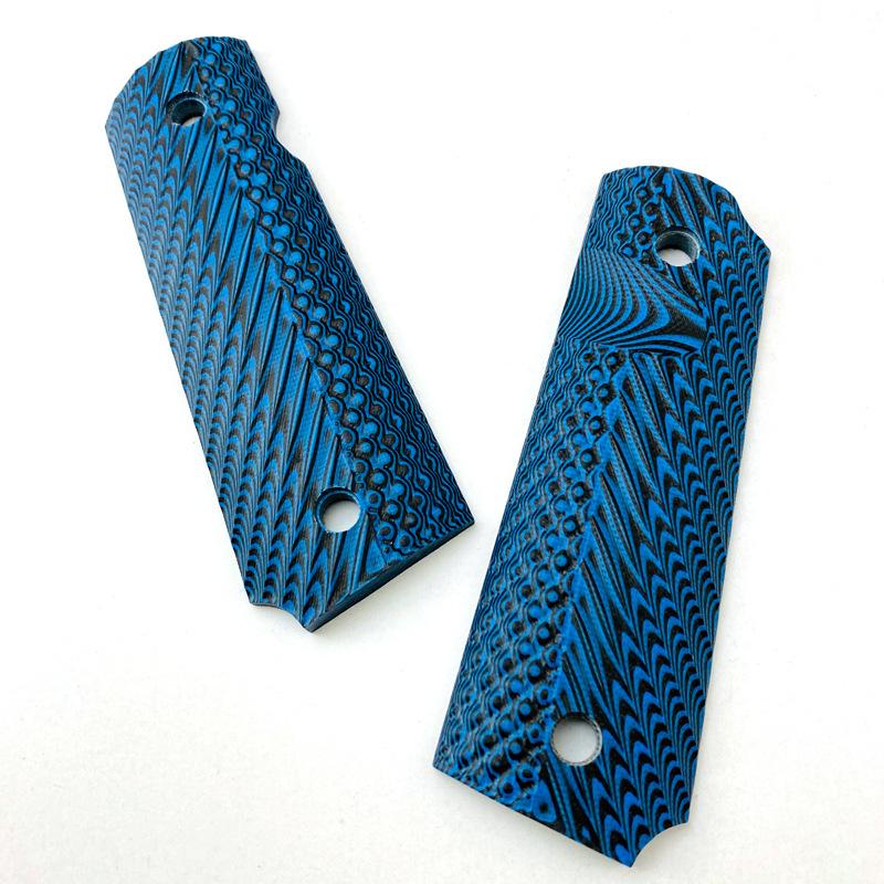 2 Colors Peacock Pattern G10 Material Grip Handle Patches for 1911 Models Full Size Scales DIY Making Accessories Replacement