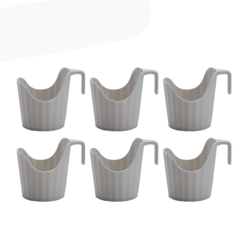 6pcs Thick Plastic Beverage Holder Base Disposable Cup Cover New Paper Cup