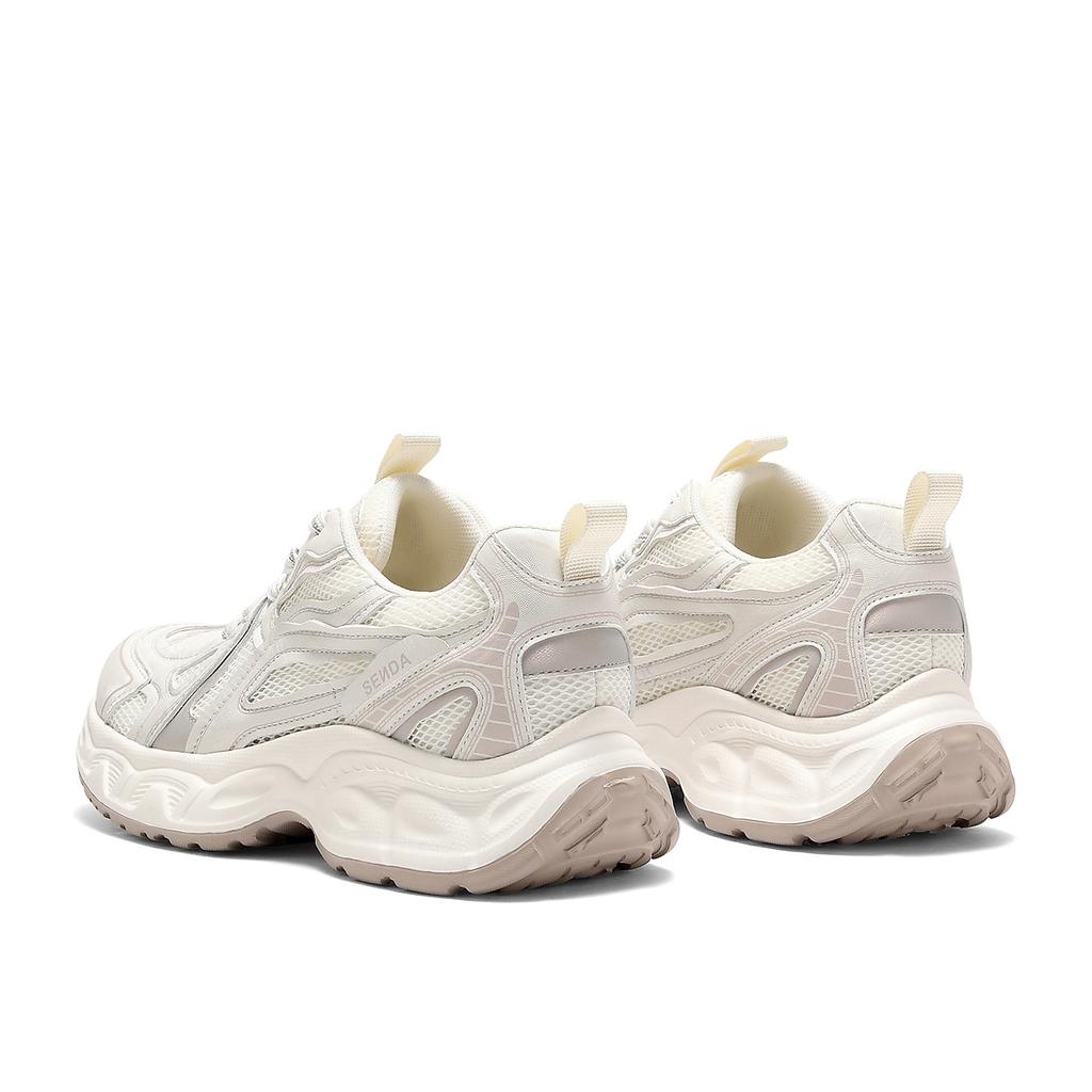 Senda Dad Shoes Women 2026 Spring New Mesh Sports Style Thick-soled Casual Shoes