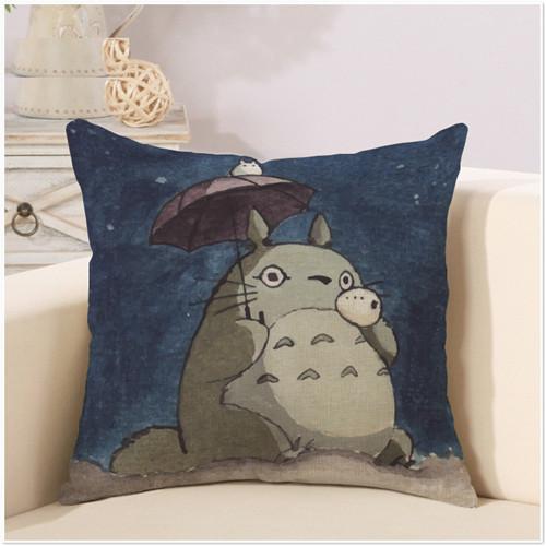 Милый мультфильм Тоторо, милый пледы, наволочка, чехол для подушки квадратной формы, чехол для подушки с шиншиллой для дивана, дома, Капа де Альмофадас 45x45