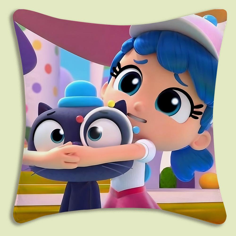 True and The Rainbow Kingdom Pillow Covers Cartoon Sofa Decorative Home Doublesided Printing Short Plush Cute Cushion Cover