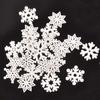 Pack Of 50 Wooden Snowflakes Christmas Winter Holiday Home Party Decorations DIY Crafts Kit
