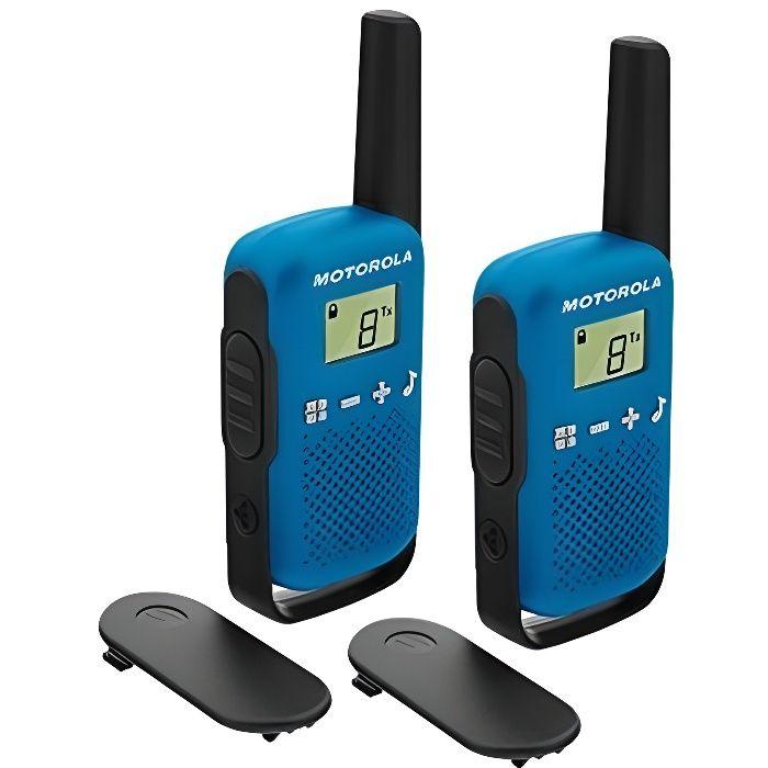 Motorola Walkie Talkie - 2 Pcs - Blue - Range 8 Km - Hands-free - Power 500 mW