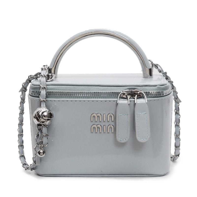 Популярная в этом году корейская темпераментная нишевая простая портативная сумка-коробка, высококачественная текстура, зарубежный стиль, сумка-мессенджер на цепочке для женщин