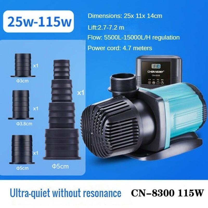 High Flow Variable Frequency Water Pump Silent Fish Tank Submersible Pump Small Bottom Suction Pump Amphibious Circulating Pump