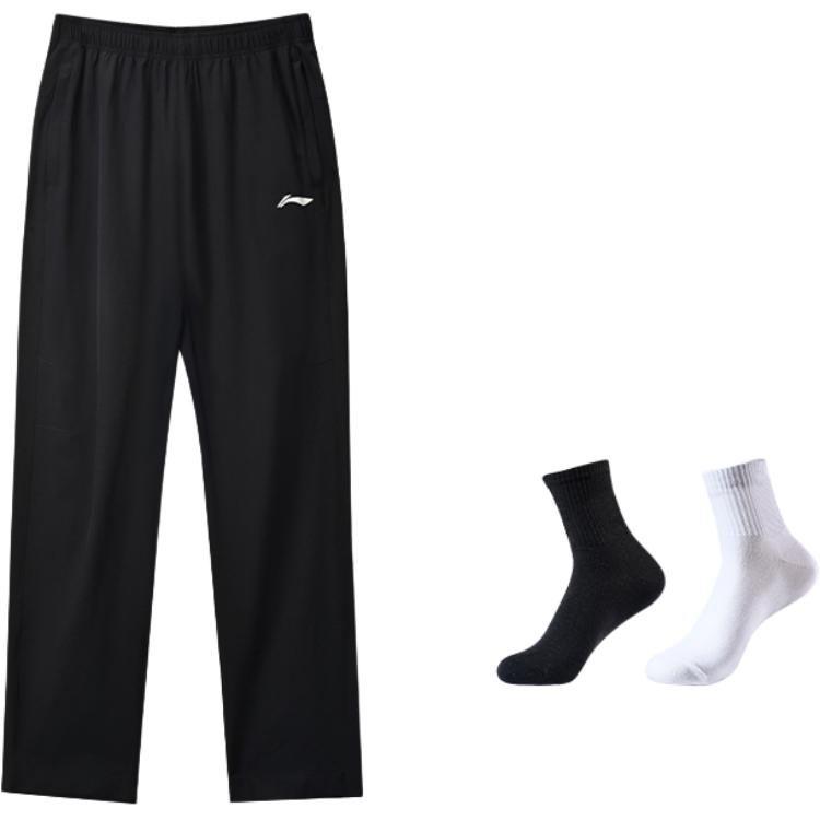 Мужские вязаные спортивные штаны Li Ning Черные AYKR467-1