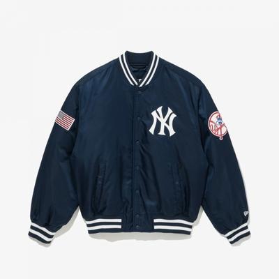 New Era Mlb New York Yankees Аутентичная стадионная куртка темно-синяя 14742064