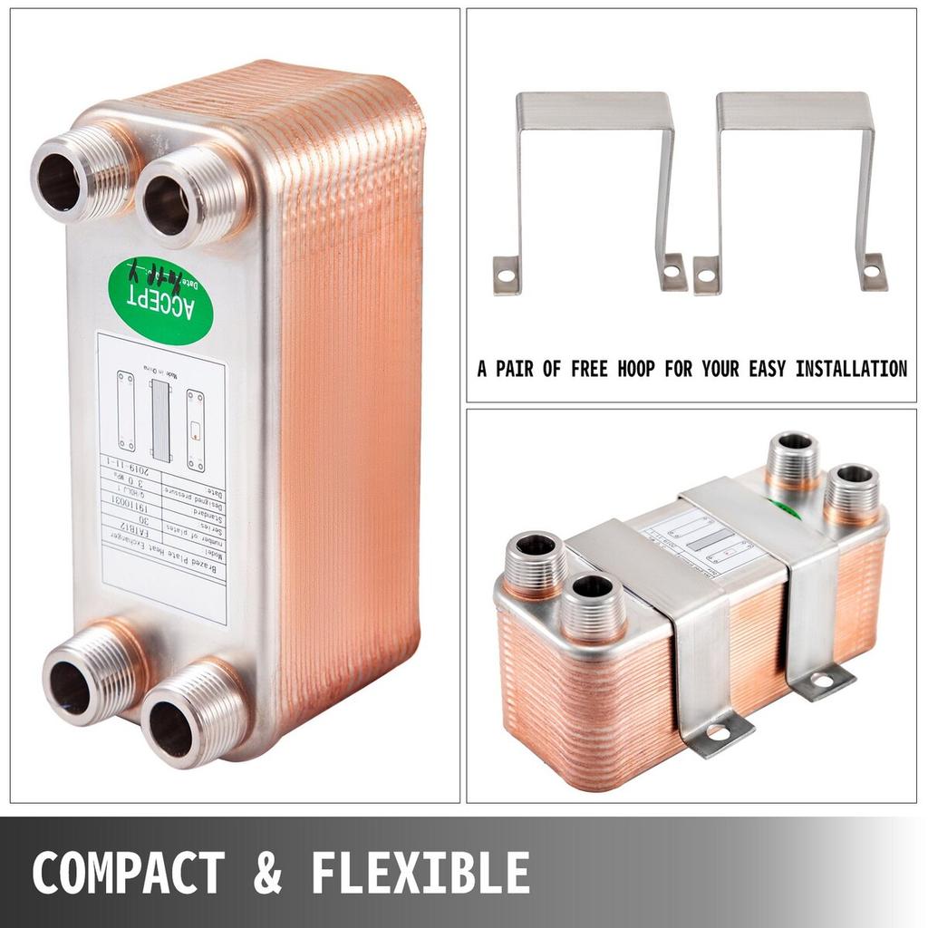 Heat Exchanger Brazed Plate Heat Exchanger 30 Plate Heat Exchanger for Heating