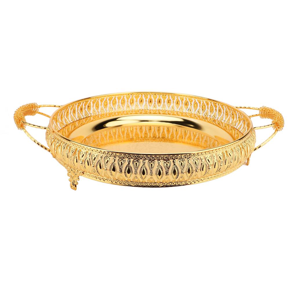 Поднос для сервировки чая в винтажном стиле, многофункциональный европейский поднос с ручками для фруктов и еды