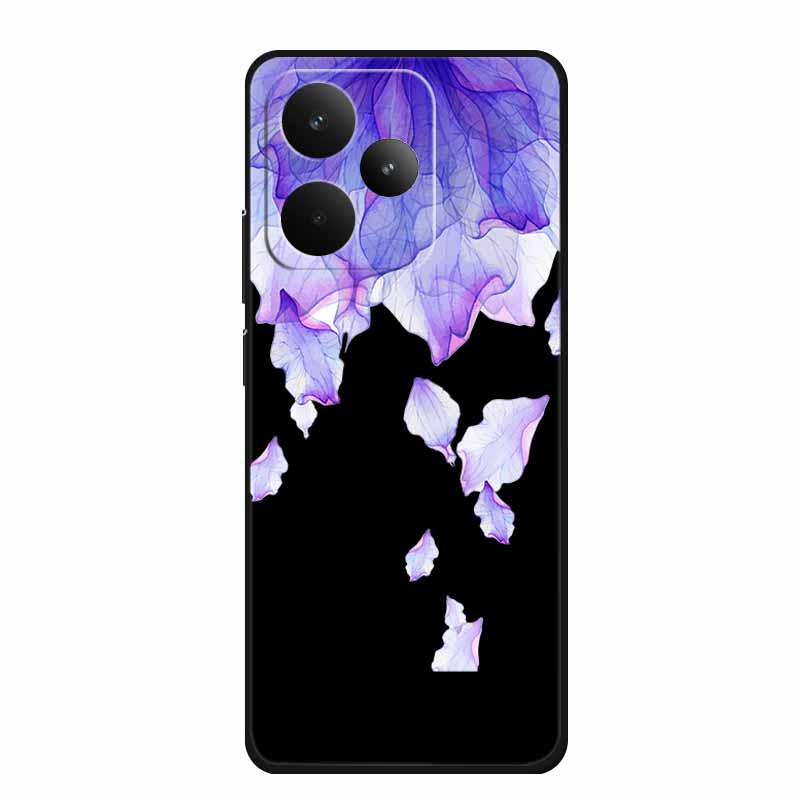 Черный силиконовый чехол для телефона Realme P4 Pro Мультяшный кот Мягкий ТПУ Чехол-накладка на заднюю панель Realme P4 Pro Чехол RealmeP4 Pro