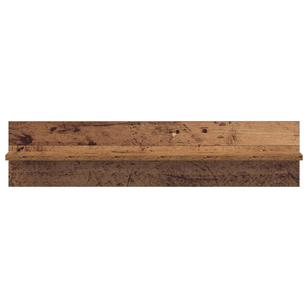 Wall Shelf Set 2 pcs Reclaimed Wood Look 80 x 11.5 x 18 cm Particleboard