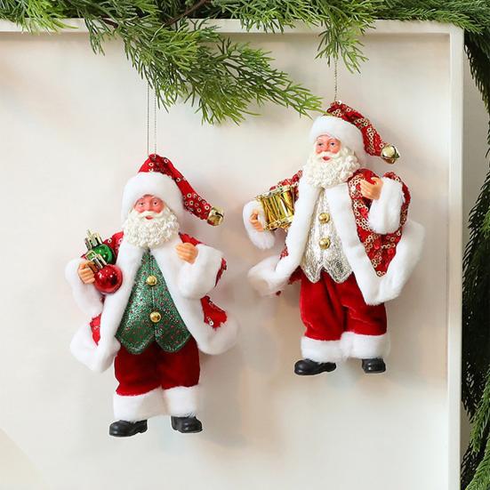 Christmas Santa Claus Doll Decoration Handcrafted Home Office Xmas Tree Santa