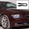 Piano Black Headlight Eyebrow Trim Sticker For BMW 6 Series E63 E64 2006-2010