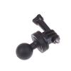 Universal 1" Aluminum Ball Mount Head Adapter With 1/4" Threaded For Double Socket Arm For Action Camera Support Stand