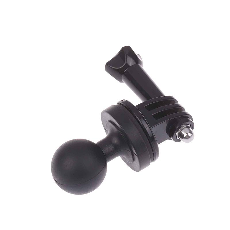 Universal 1" Aluminum Ball Mount Head Adapter With 1/4" Threaded For Double Socket Arm For Action Camera Support Stand