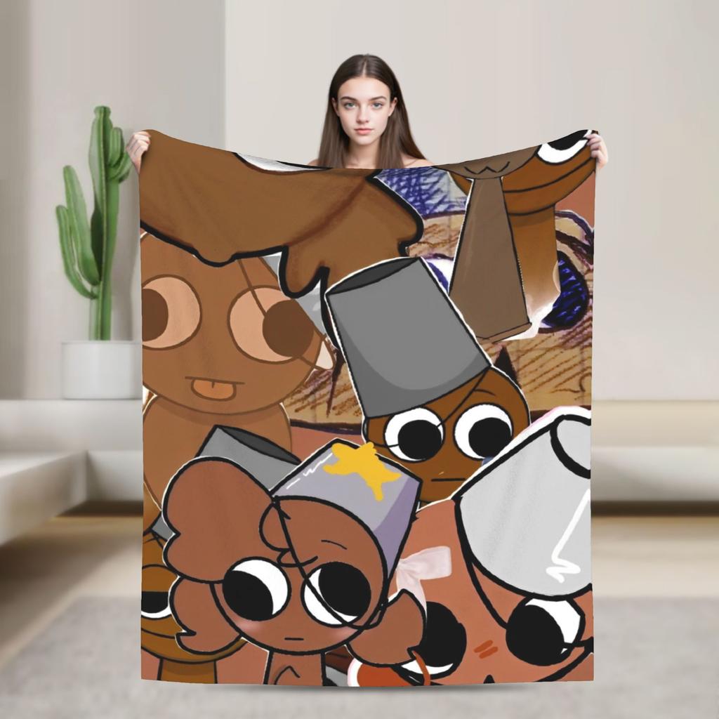 Sprunkis Plush Blanket Cartoon Game Awesome Throw Blankets for Sofa Bedding Lounge 150*125cm Plush Thin Quilt