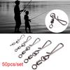 10# Stainless Steel Fishing Snap Connector with Pin Heavy Duty Ball Bearing Barrel Rolling Swivel