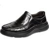 SATCHI Men's Fashion Outdoor Lightweight Casual Leather Loafers Black 41