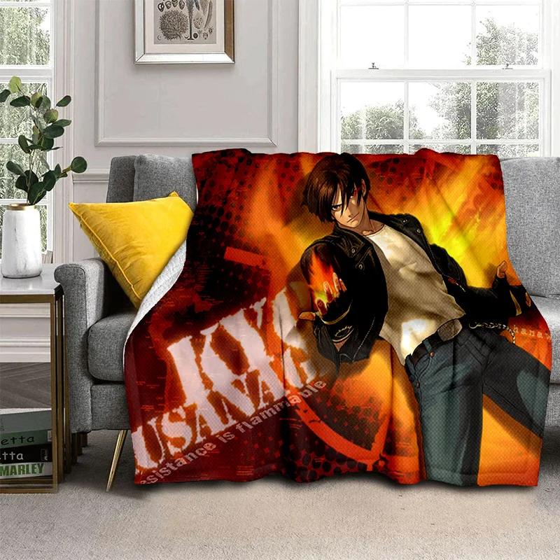 Retro Game King of Fighters Gamer Blanket,Soft Throw Blanket for Home Bedroom Bed Sofa Picnic Travel Office Cover Blanket Kids