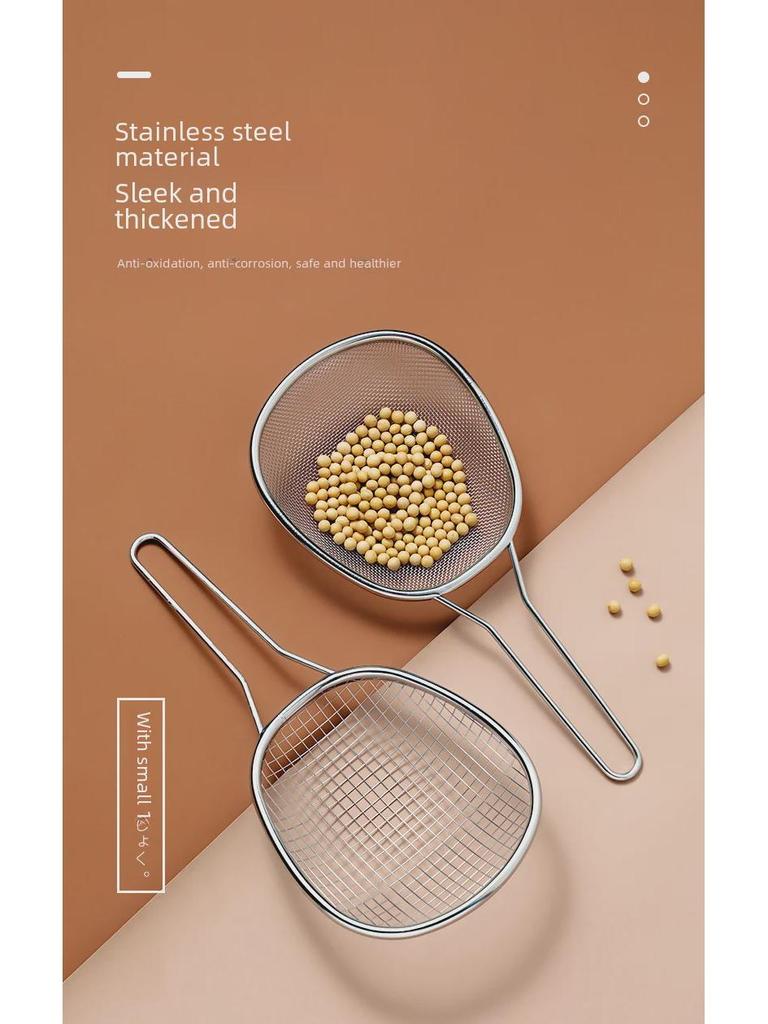 Большая японская ложка-дуршлаг из нержавеющей стали для лапши, пельменей и хот-пота