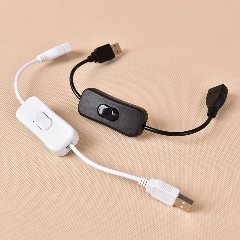 USB-кабель между мужчинами и женщинами Переключатель ON OFF Кабель Переключатель светодиодной лампы Power Line 2 Color