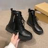 2025 New Boots Ladies Lace-Up Shoes for Women Warm Platform Zipper Ankle Boots Soft Women Shoes Winter Boots Botas Mujer
